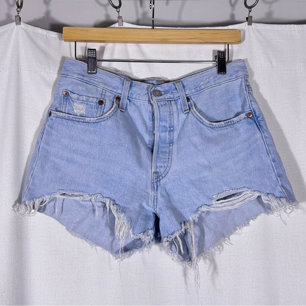 Levi’s High Waisted Button Fly Denim Shorts